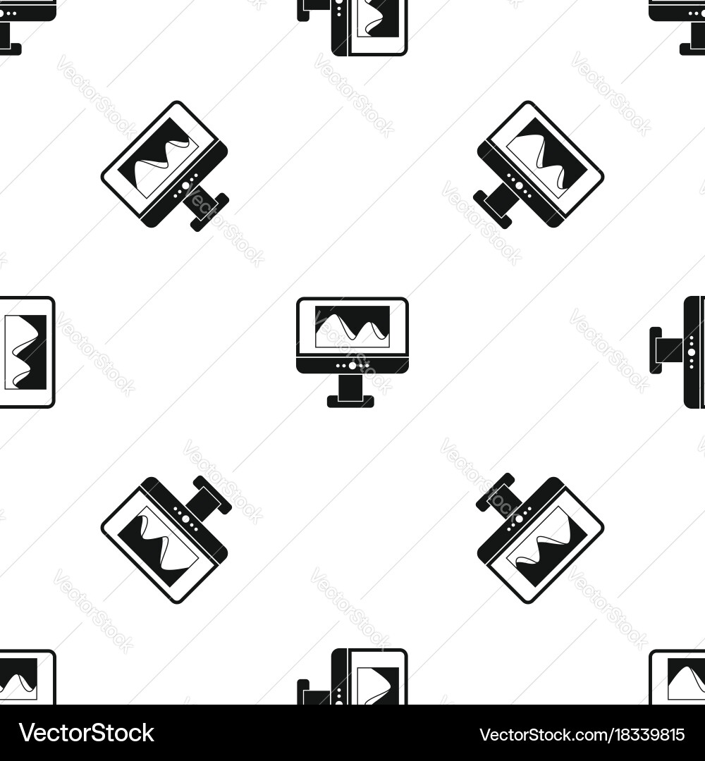 Computer monitor with photo on screen pattern Vector Image