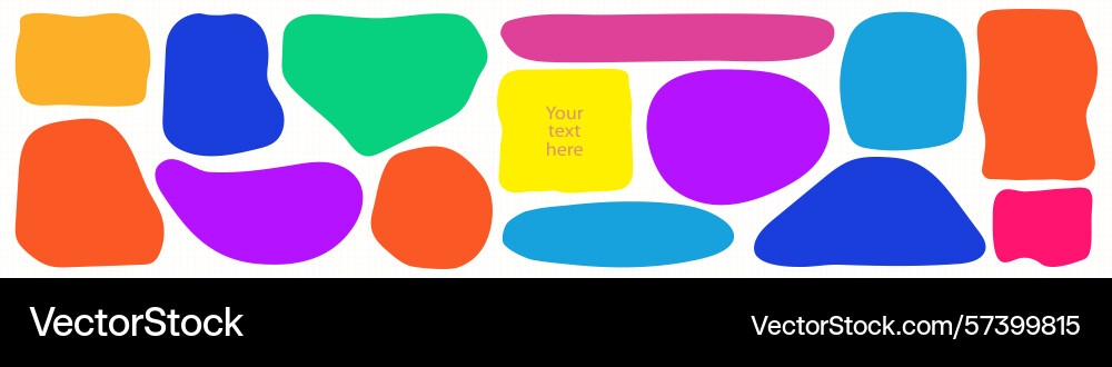 Irregular text box set colorful Irregular text box set colorful vector image