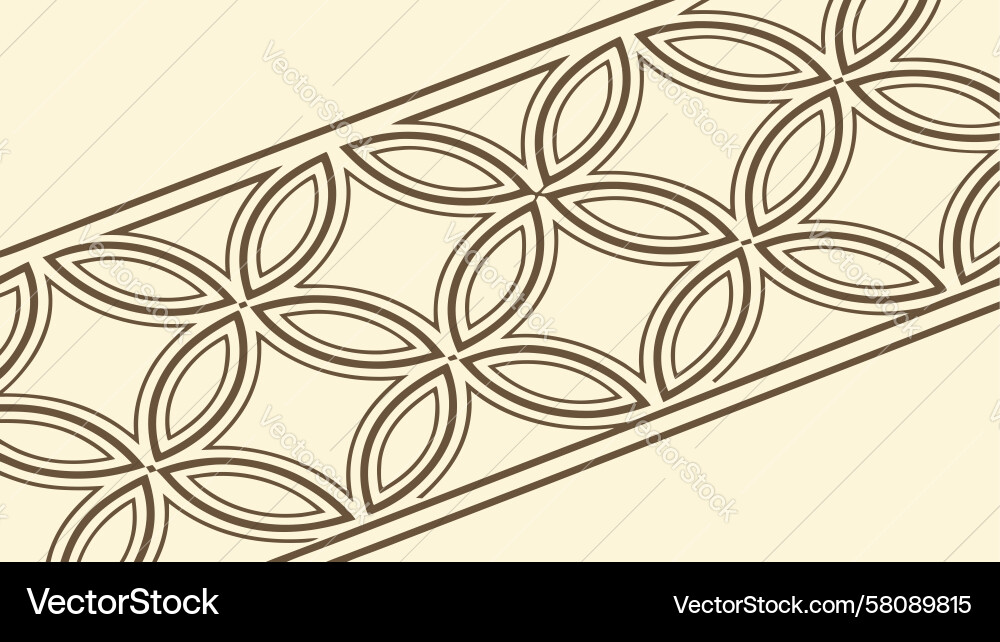 Overlapping Circles Border Pattern vector image