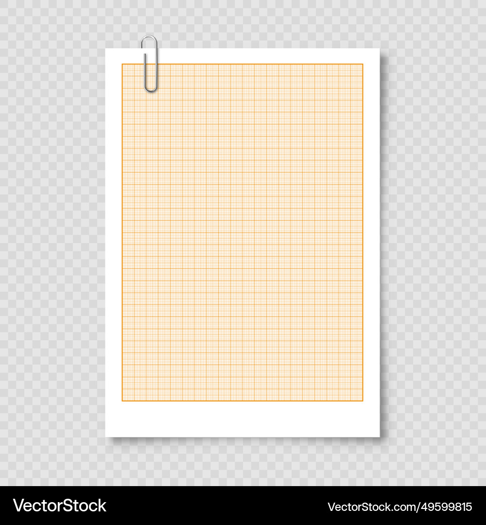 Sheet of graph paper with grid millimeter Sheet of graph paper with grid millimeter vector image