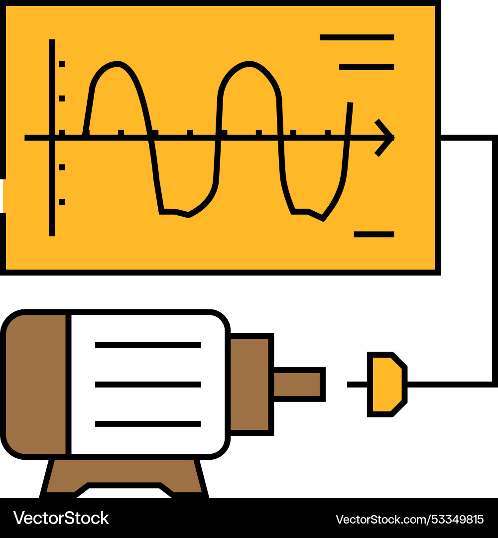 Vibration analysis mechanical engineer icon color Vibration analysis mechanical engineer icon color Vector Image