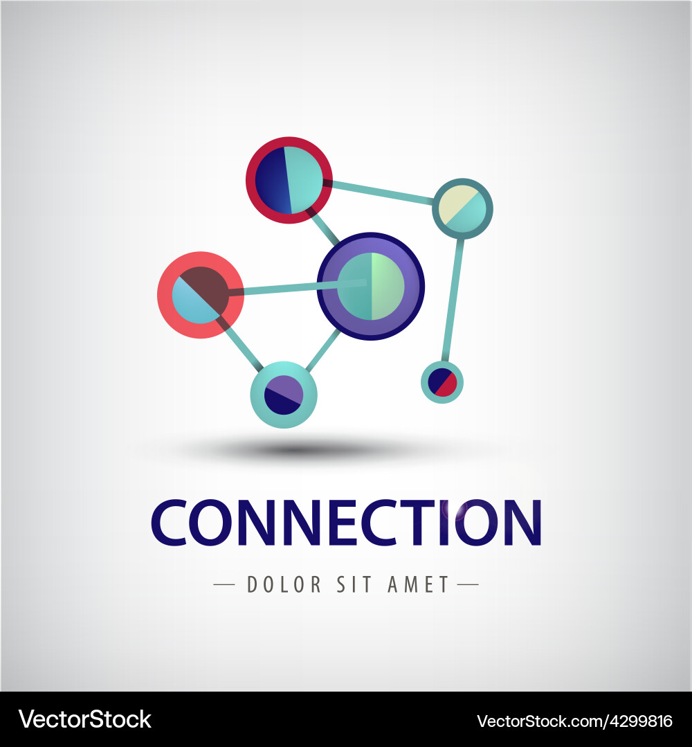 Abstract connection vector image