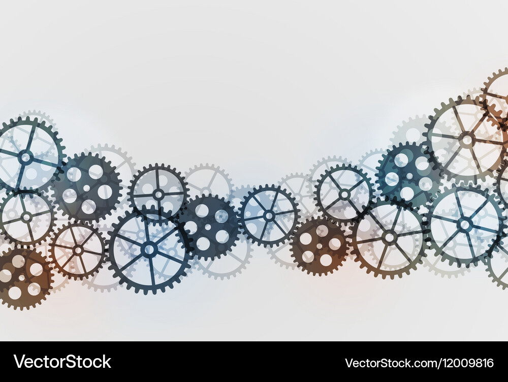 Abstract technical background with gears Vector Image