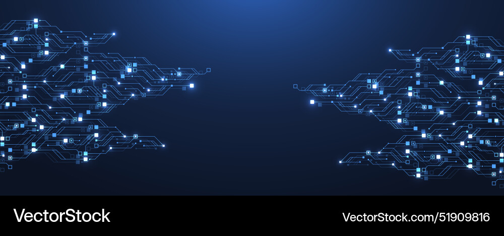 Artificial Intelligence Circuitry Vector Image