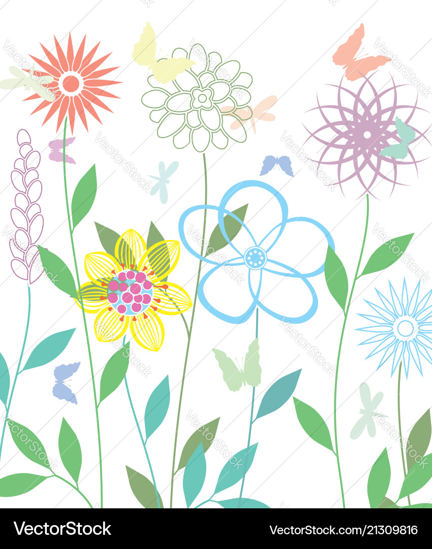 Floral Spring Background Royalty Free Vector Image