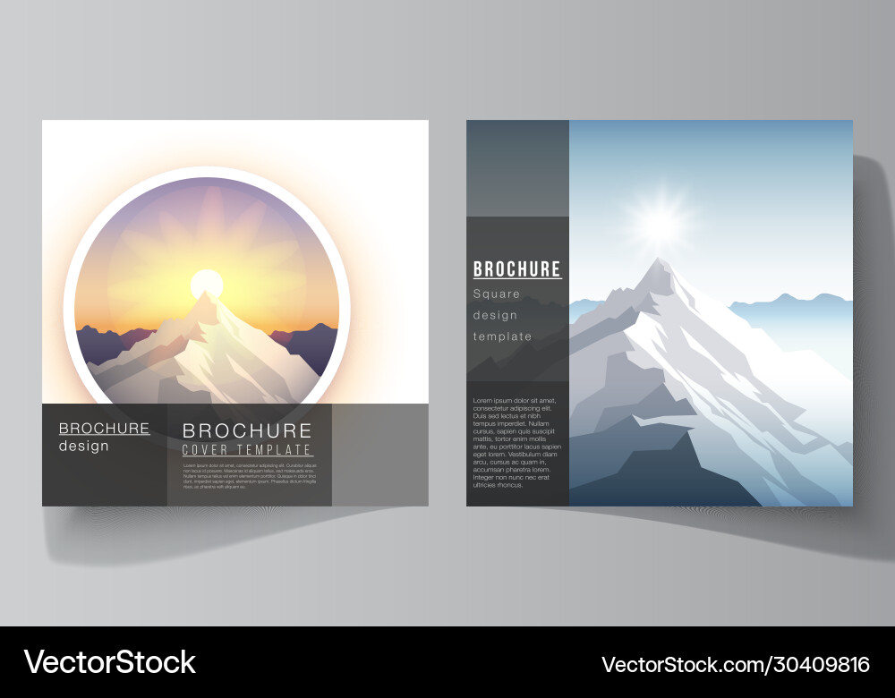 Minimal layout two square format Minimal layout two square format vector image