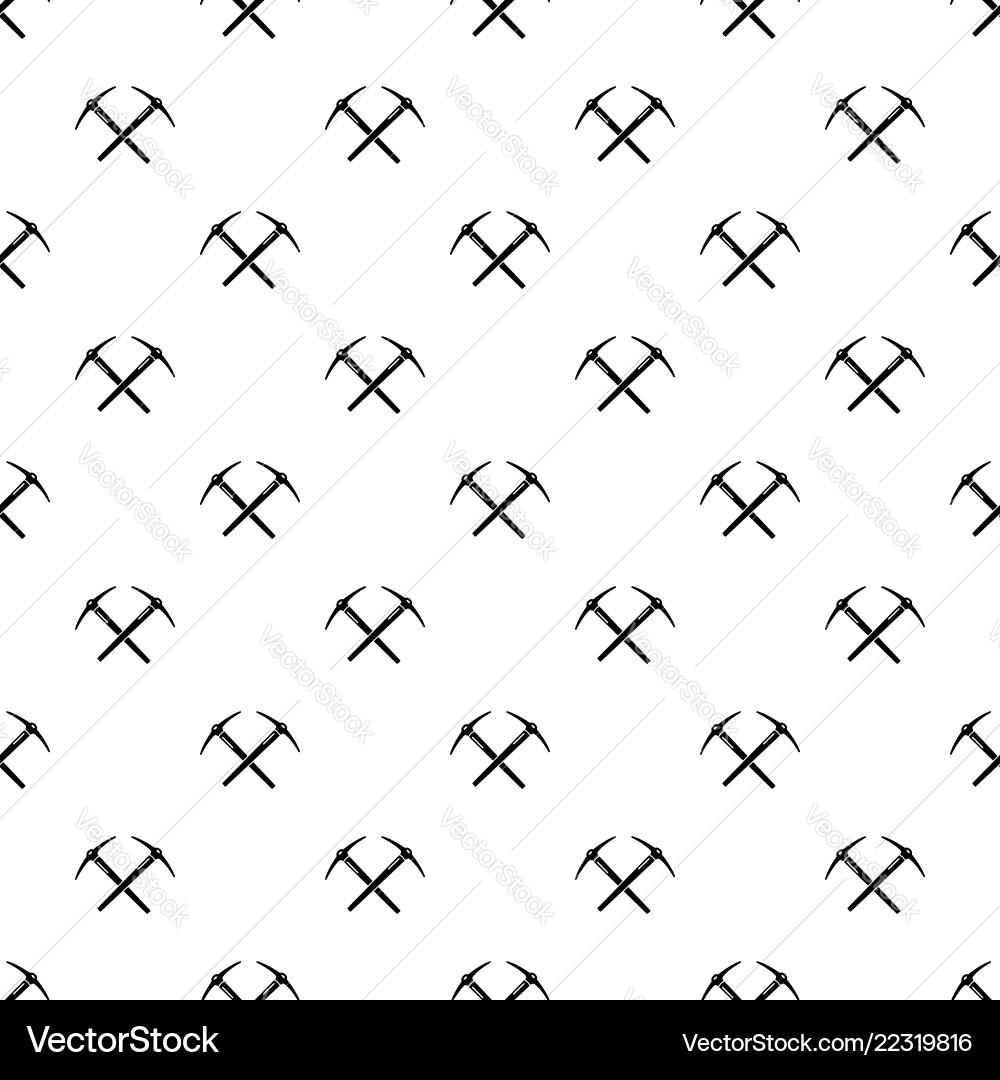 Mining pickaxe pattern seamless Mining pickaxe pattern seamless vector image