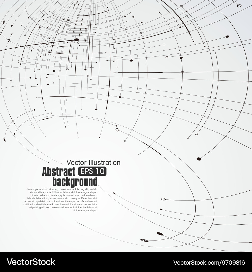 Point and curve constructed the sphere wireframe vector image