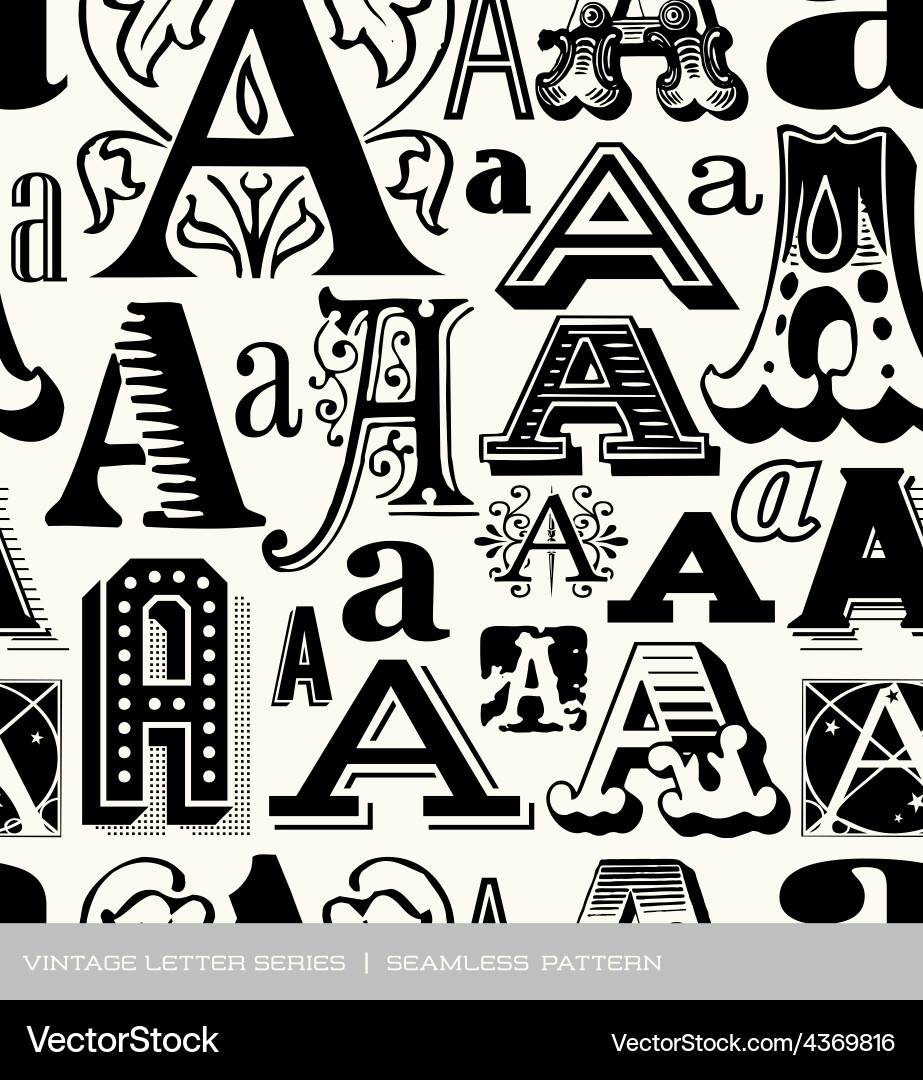 Vintage Letter Pattern - A vector image