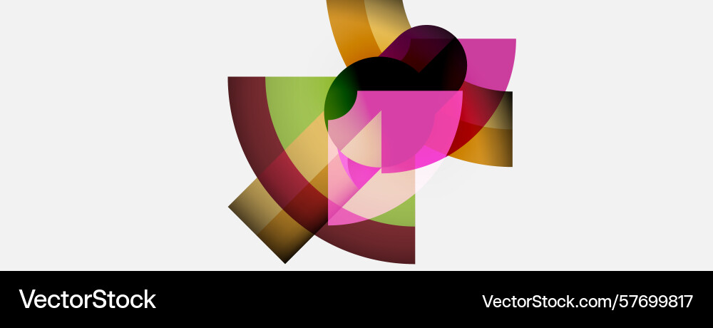 Abstract composition featuring overlapping Abstract composition featuring overlapping Vector Image