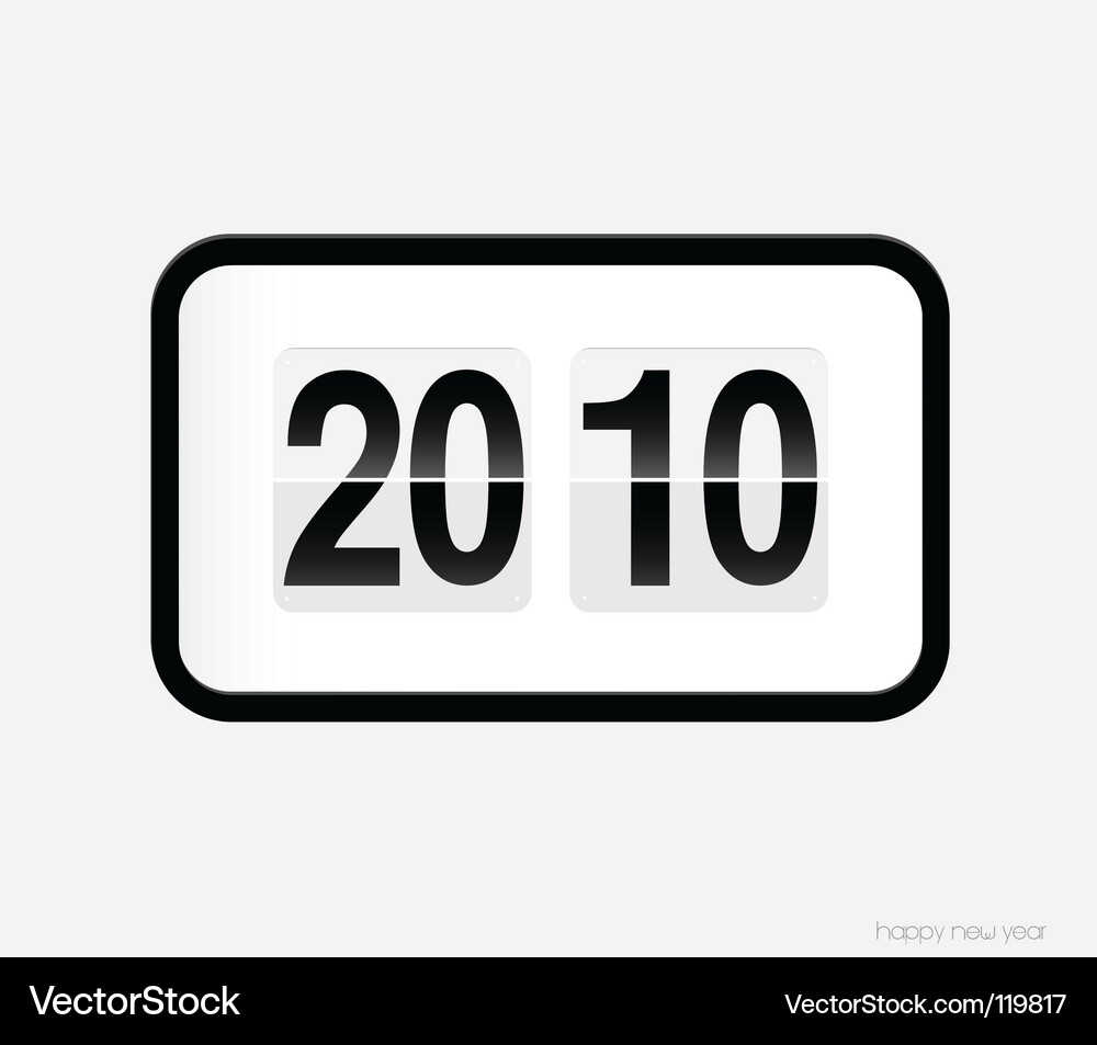Digital Flip Clock Display Vector Image