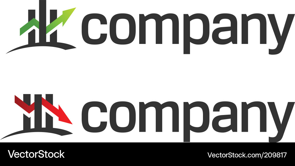 Financial Growth & Crisis Icons Vector Image