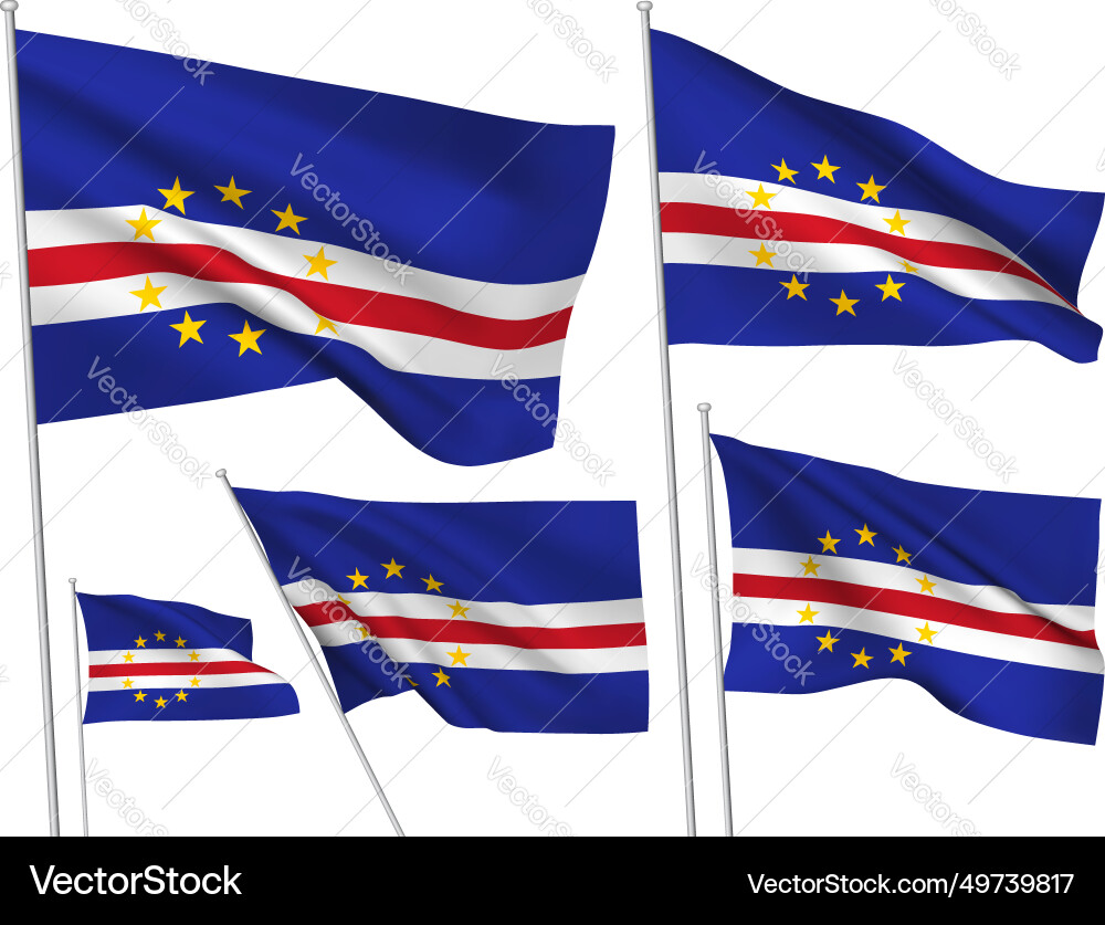 Flags of cape verde Flags of cape verde vector image