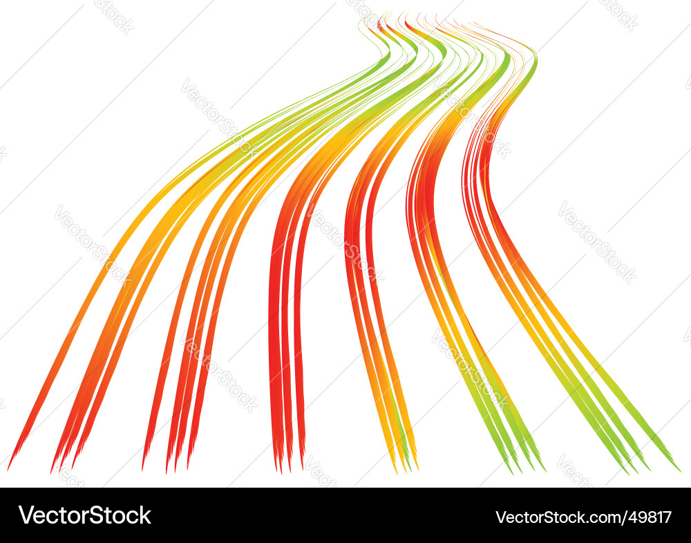 Flowing Gradient Lines Vector Image