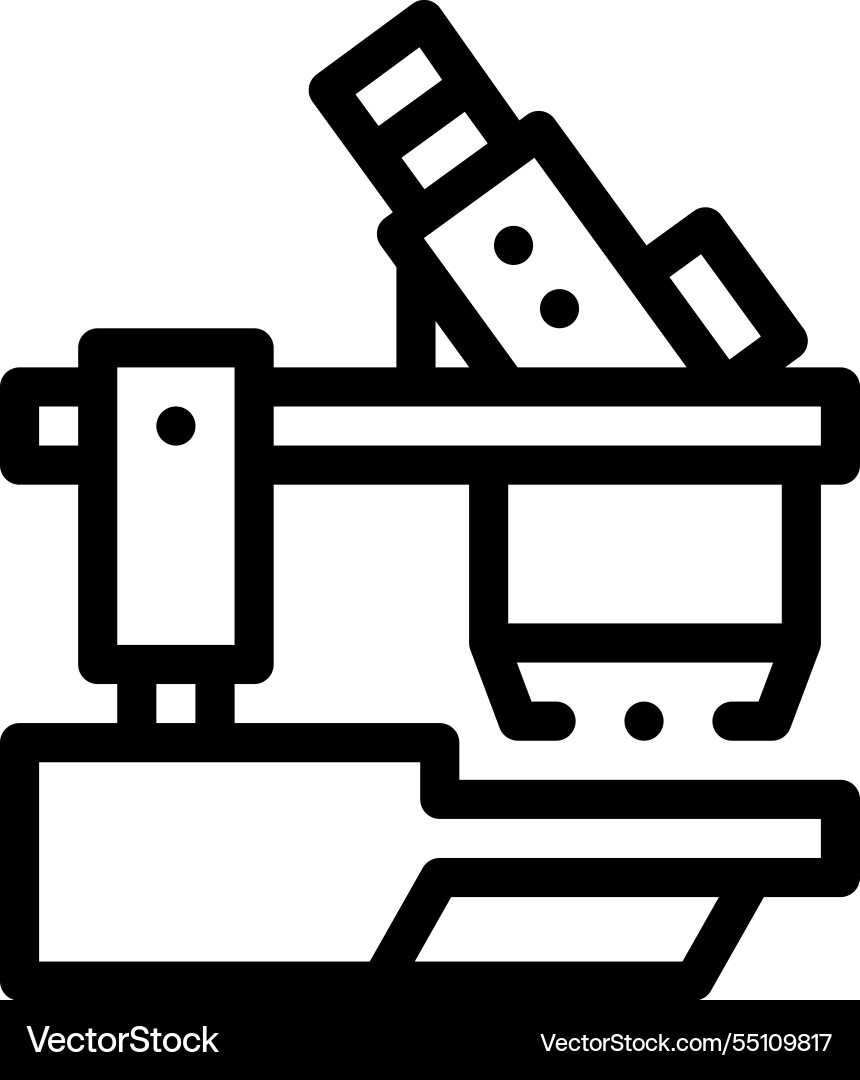 Microscopes icon thin linear style design Microscopes icon thin linear style design Vector Image