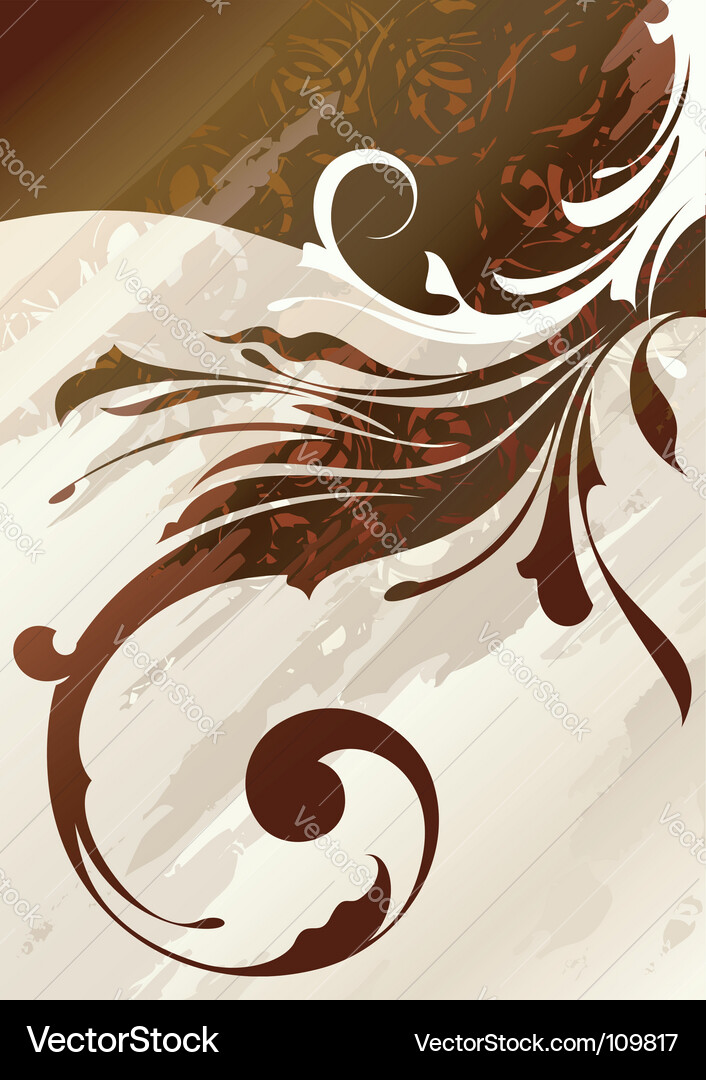 Ornate Scroll Background Vector Image