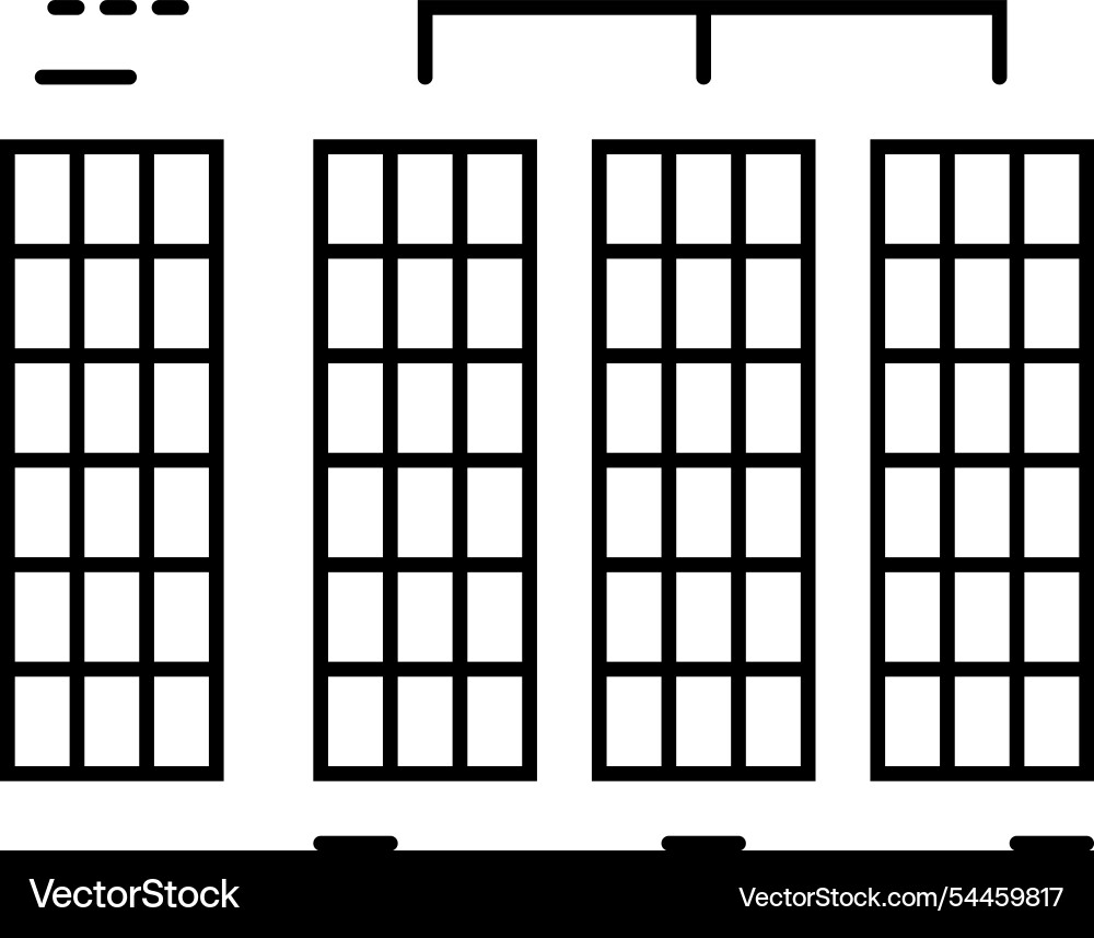 Radix sort algorithm line icon Radix sort algorithm line icon vector image