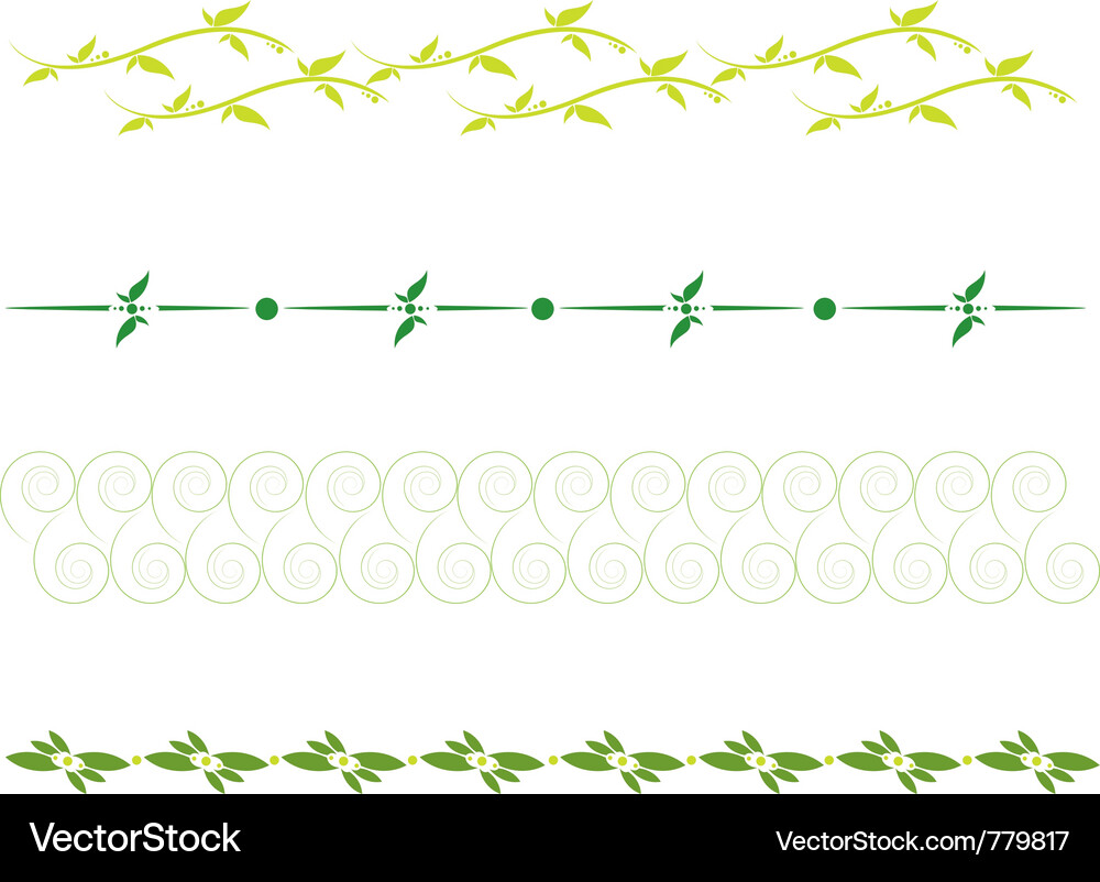 Set of dividing lines Vector Image
