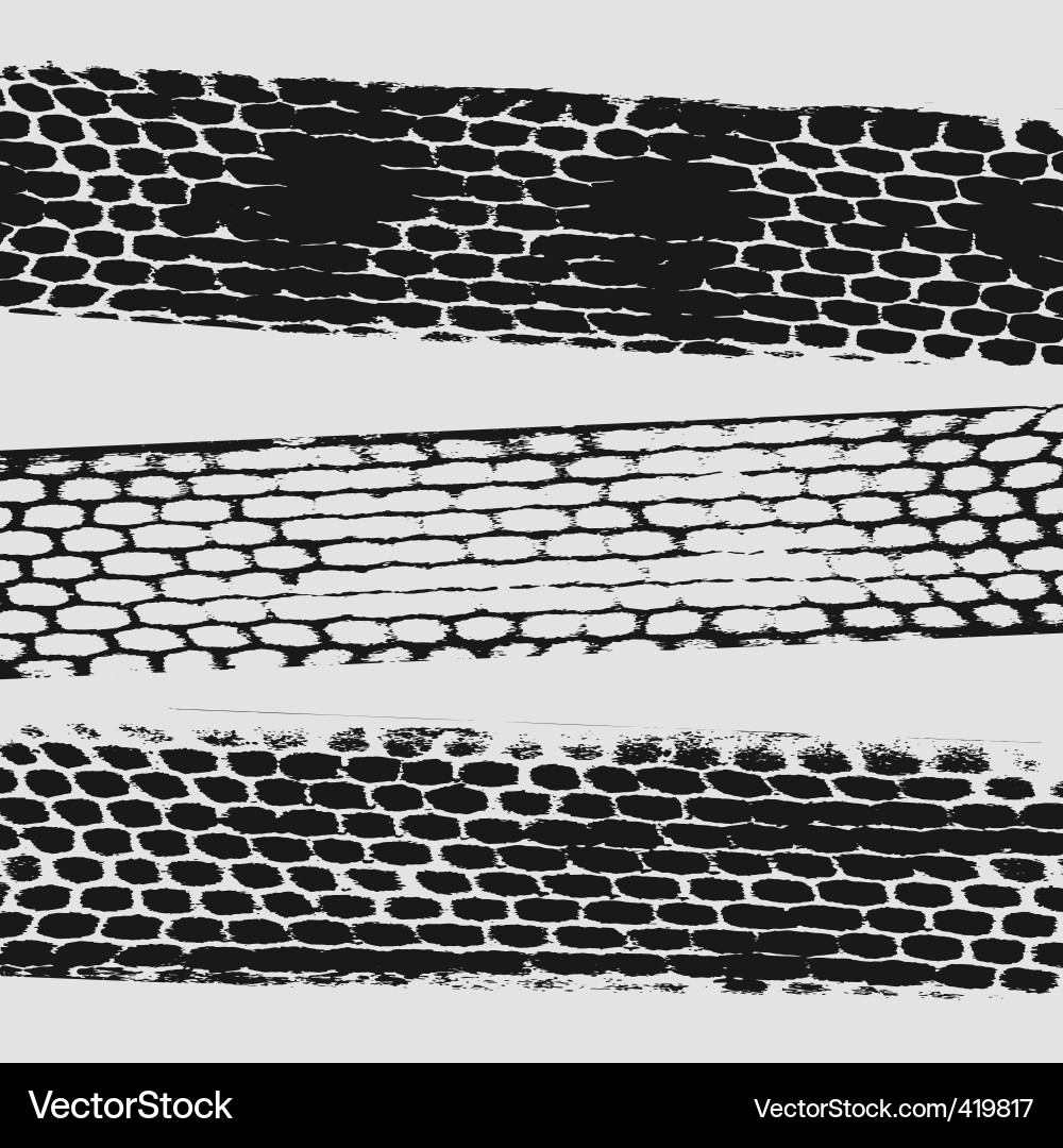Tire Tracks & Muddy Patterns Vector Image