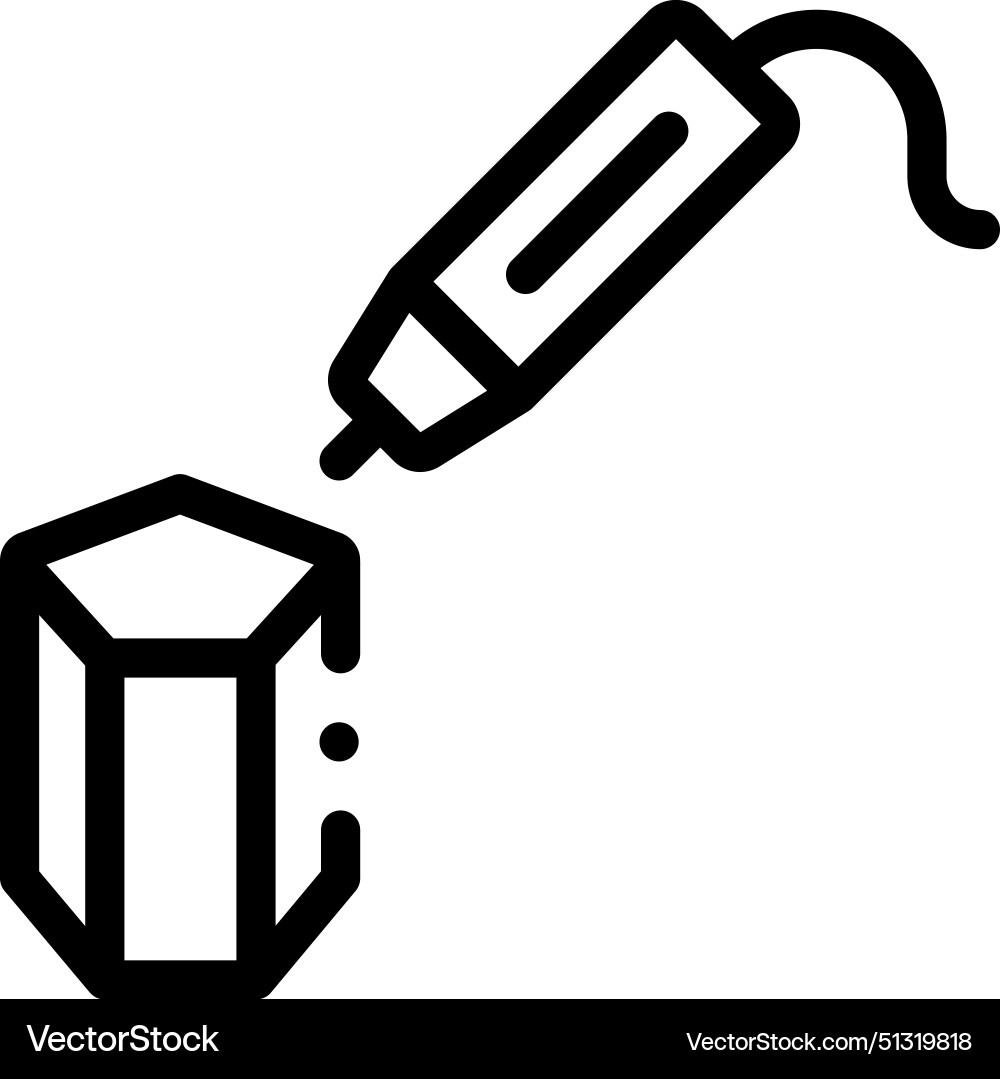 3d printing icon thin linear style design 3d printing icon thin linear style design vector image