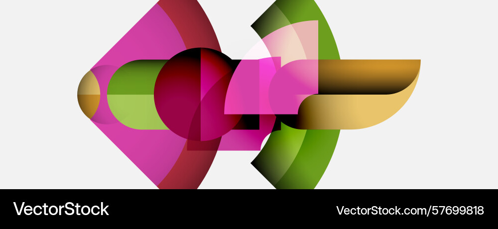 Abstract composition featuring overlapping Abstract composition featuring overlapping vector image