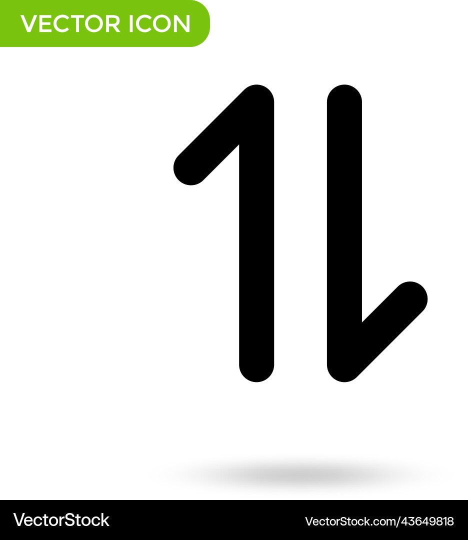 Arrow up down icon minimal and creative Vector Image