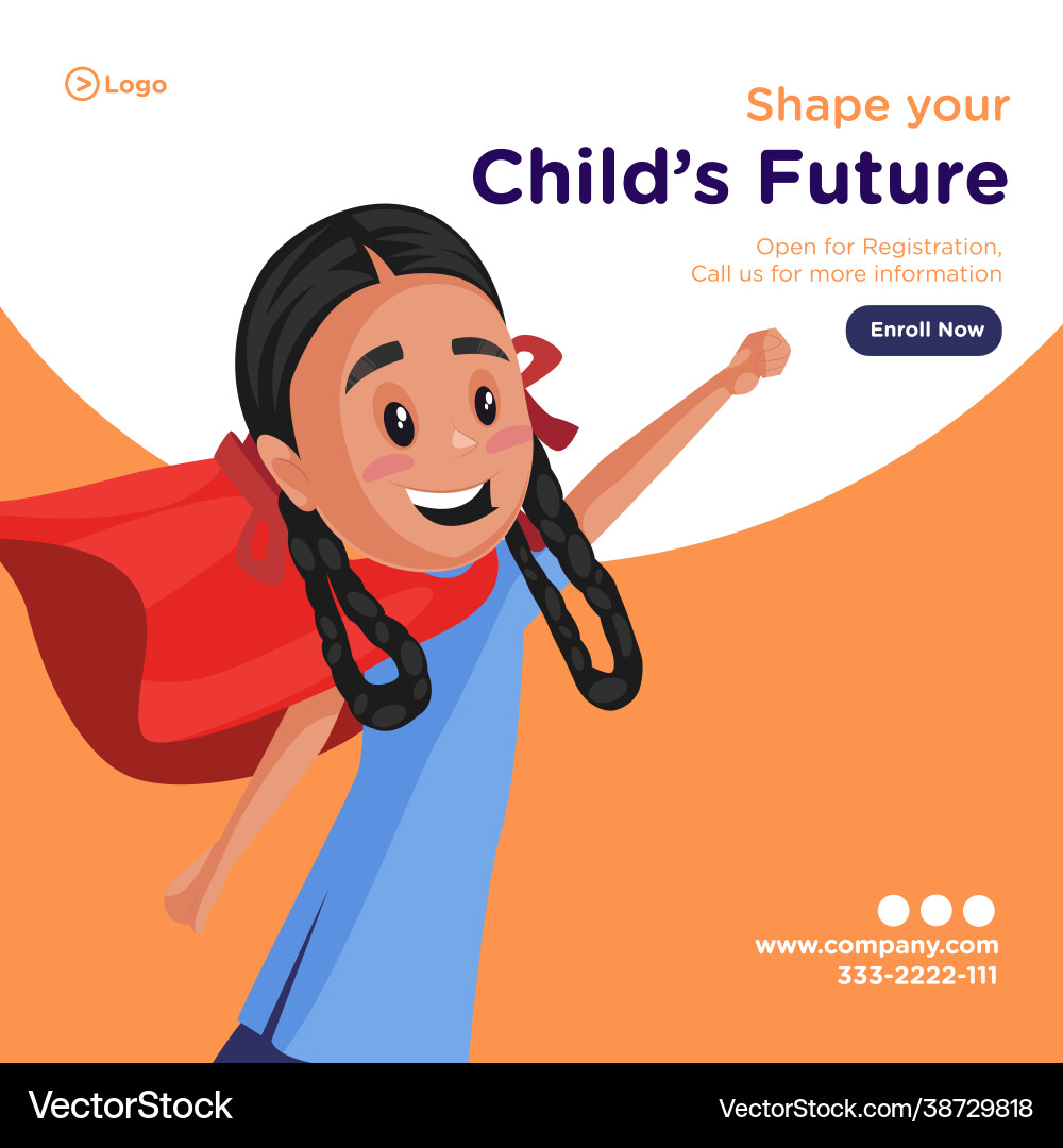 Banner design girl education – Royalty-Free Vector | VectorStock, image size:1000x1080