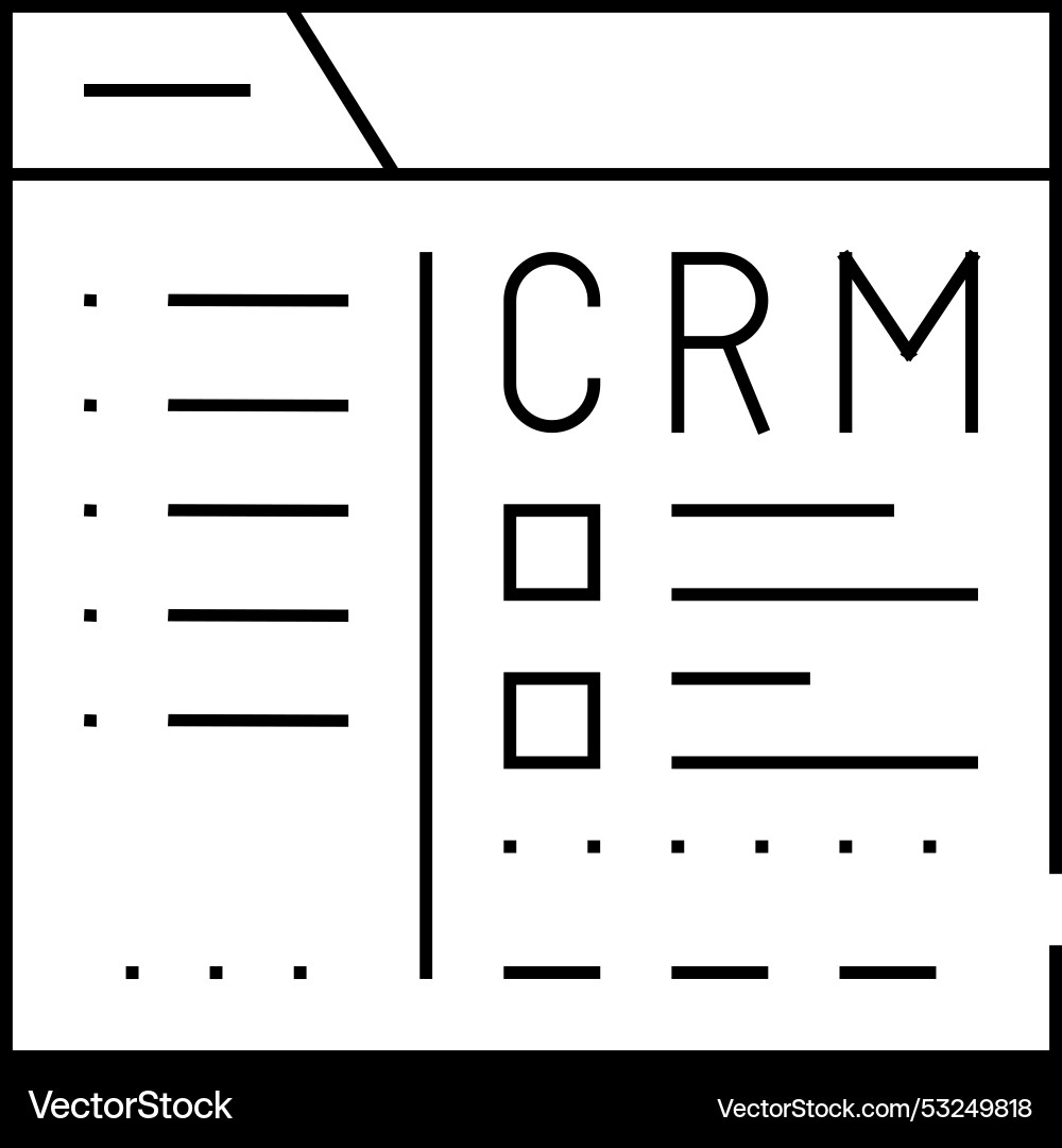 Crm web site line icon Crm web site line icon vector image