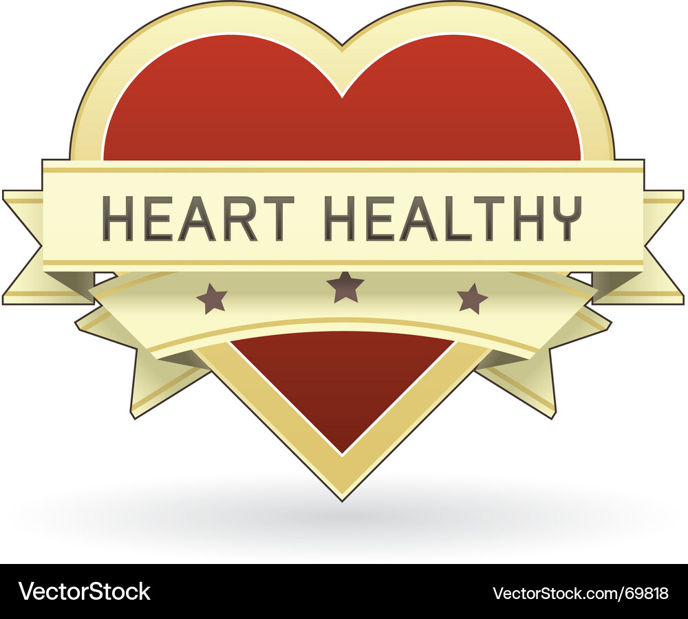 Heart Healthy Food Label Vector Image