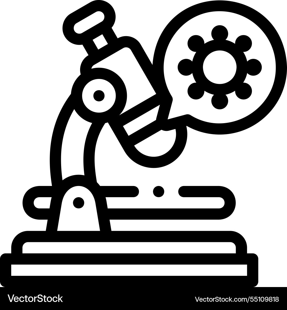 Microscope icon thin linear style design isolated Vector Image