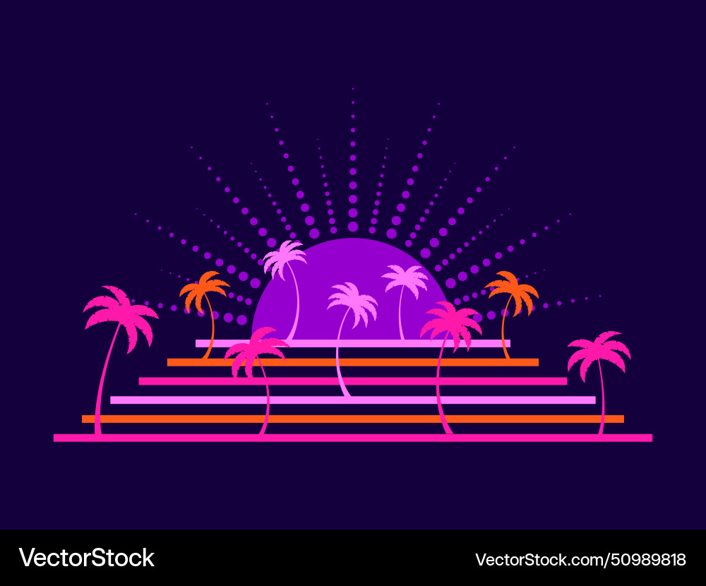 Palm trees in the style of line art Palm trees in the style of line art vector image
