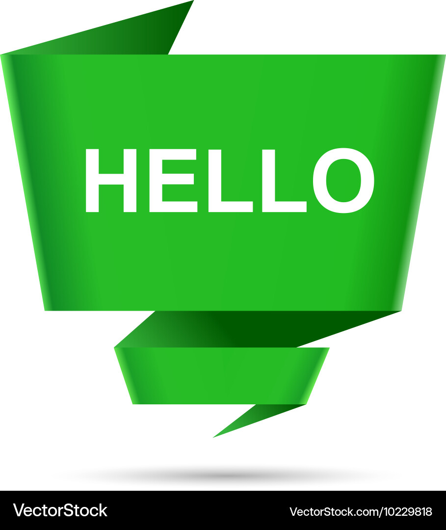 Speech bubble hello design element sign symbol Vector Image