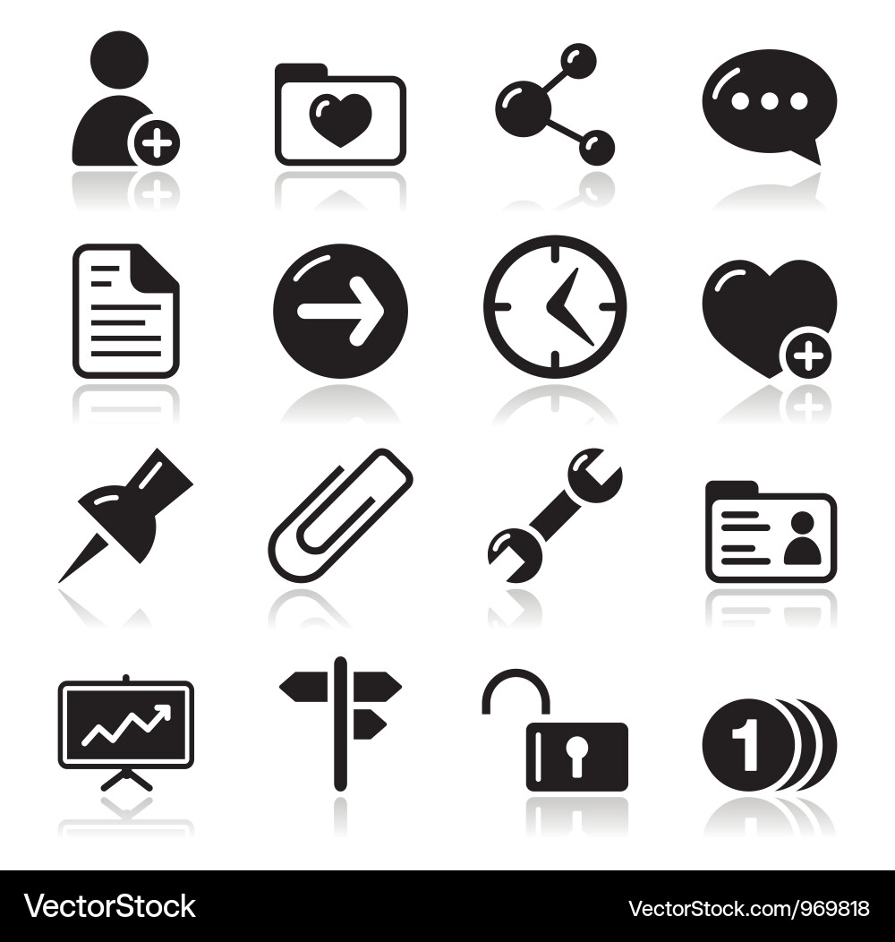 Website Icon Set - Navigation & Tools Vector Image