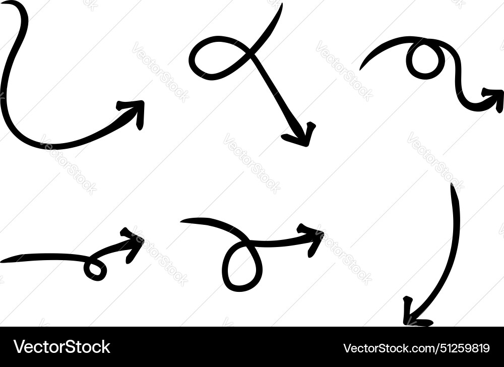 Abstract arrow direction shape curved line Vector Image