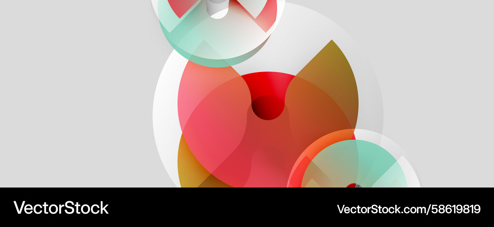 Abstract composition featuring overlapping Vector Image