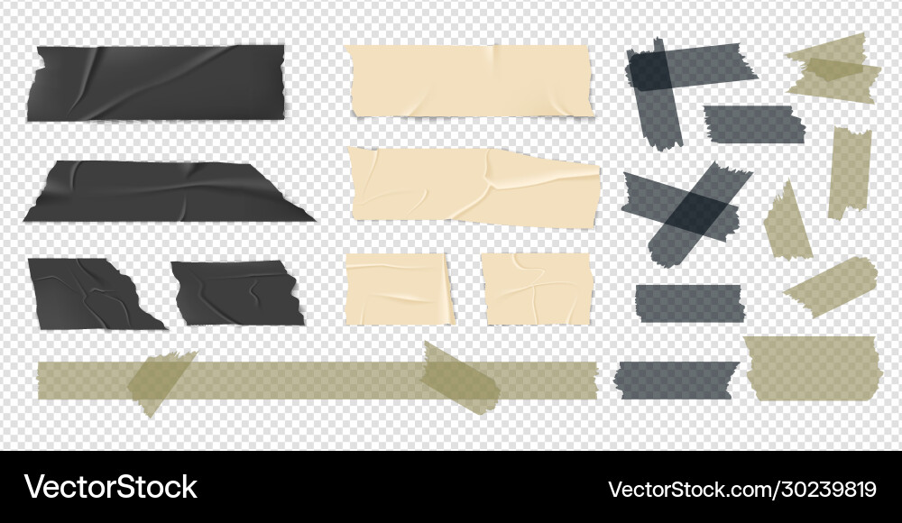 Adhesive tape scotch strips packaging stickers Adhesive tape scotch strips packaging stickers vector image