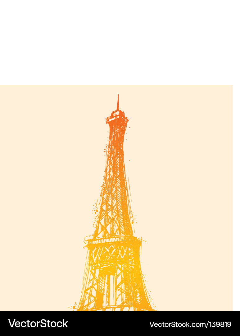 Eiffel Tower Sketch vector image