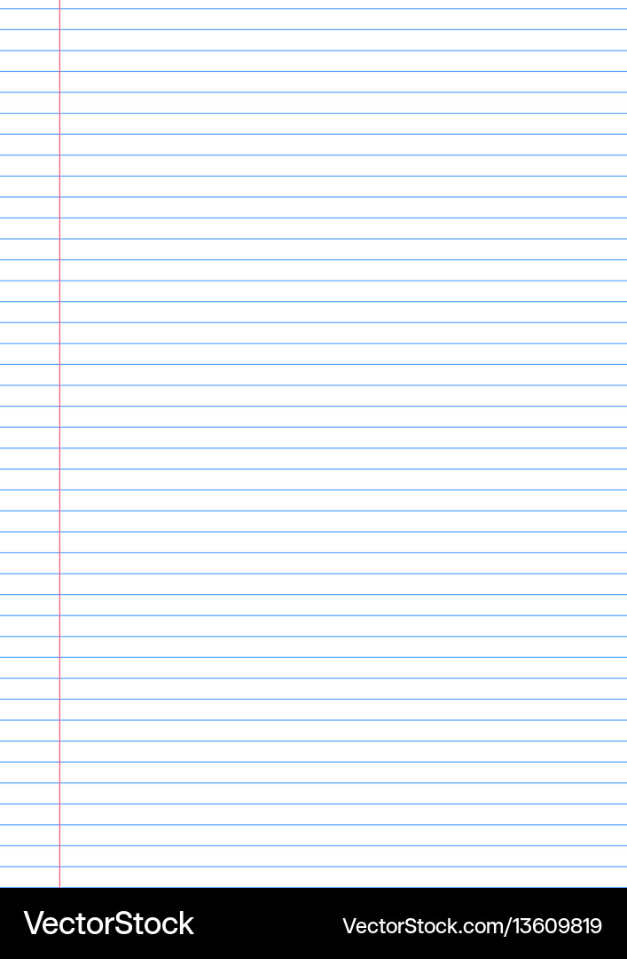 Lined Paper Background Vector Image