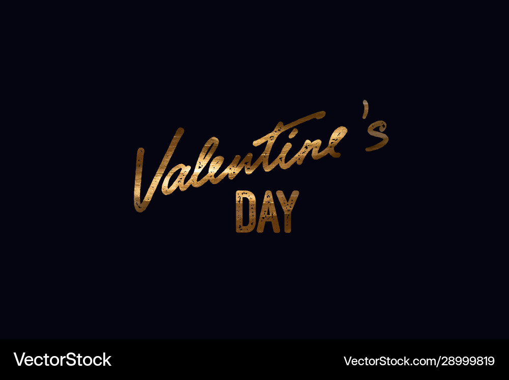 Valentines day handwritten lettering label Valentines day handwritten lettering label vector image