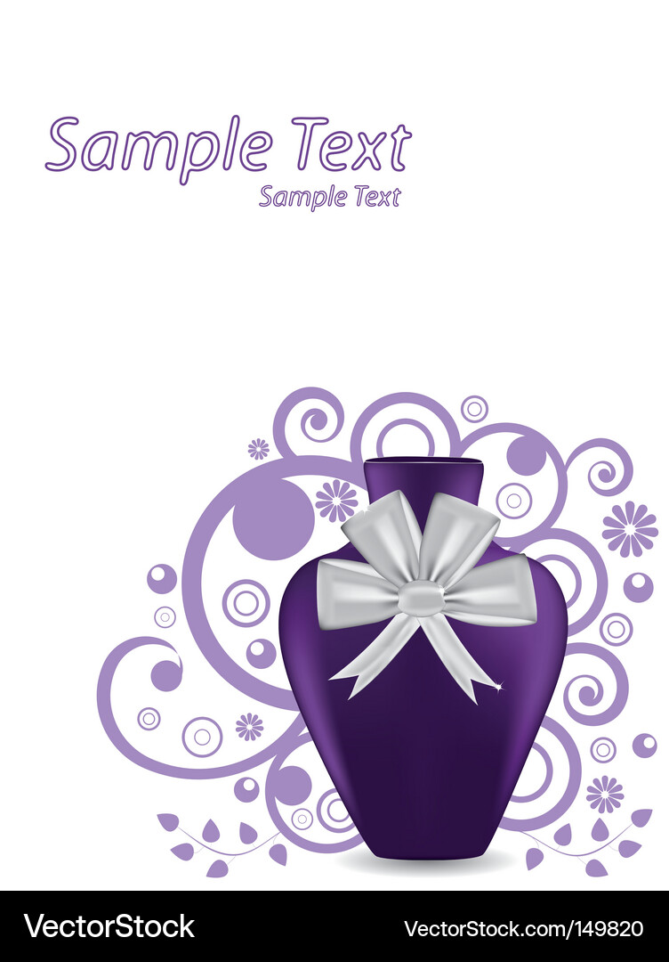 Elegant Vase with Floral Swirls Vector Image