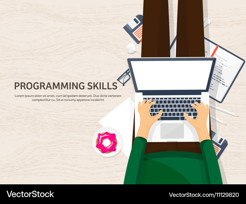 Modern Coding & Technology Background Vector Image