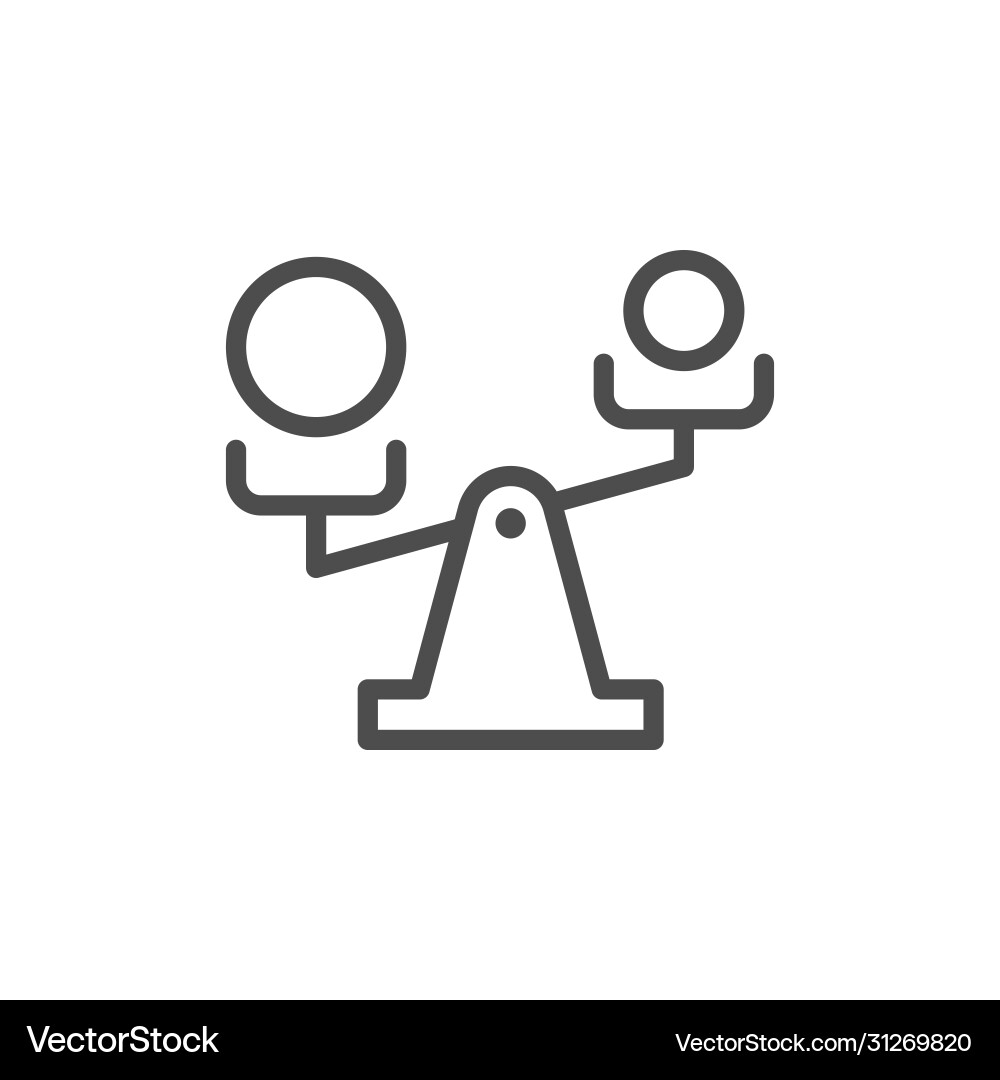 Priority selection line outline icon Royalty Free Vector