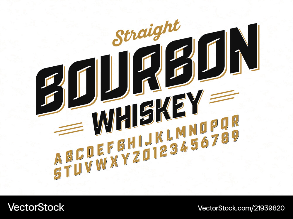 Vintage font design Vintage font design vector image