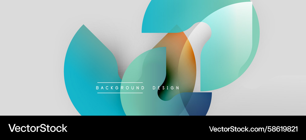 Abstract shapes overlap creating vibrant color Vector Image