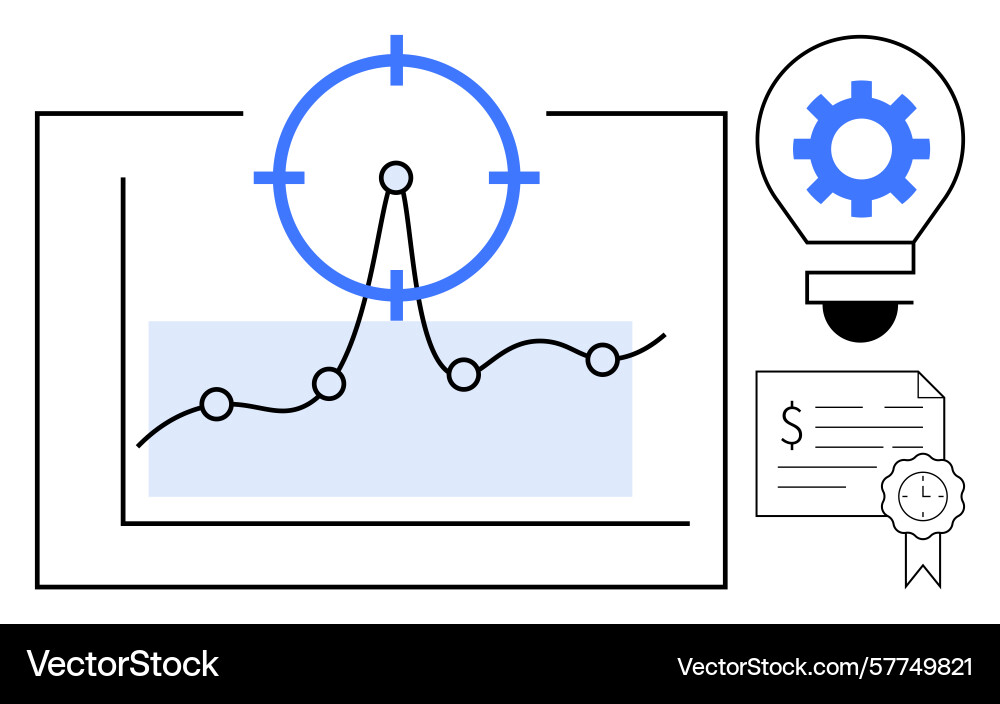 Data analysis and innovation insights with growth Data analysis and innovation insights with growth vector image
