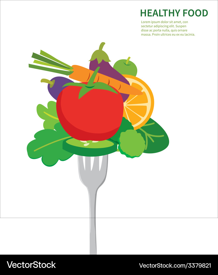 Fresh Vegetable Salad Background Vector Image