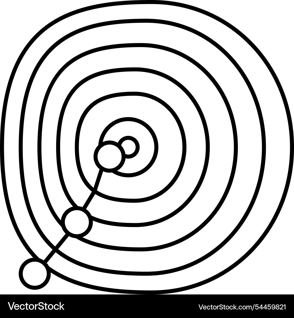 Gradient descent algorithm line icon Gradient descent algorithm line icon vector image