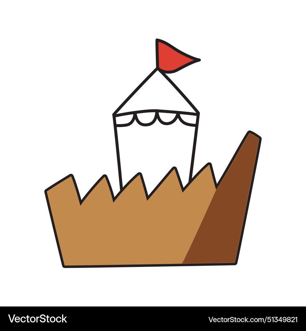 Medieval castle icon Royalty Free Vector Image