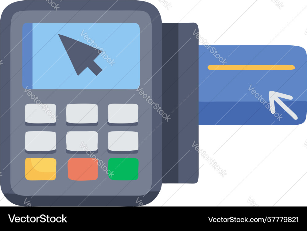 Secure card reader for fast easy payments design Vector Image