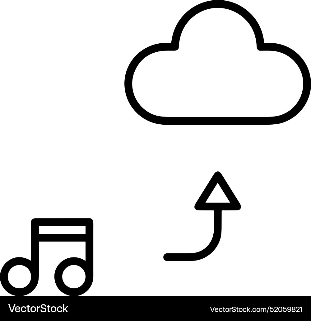 Upload outline icon symbol image Upload outline icon symbol image Vector Image